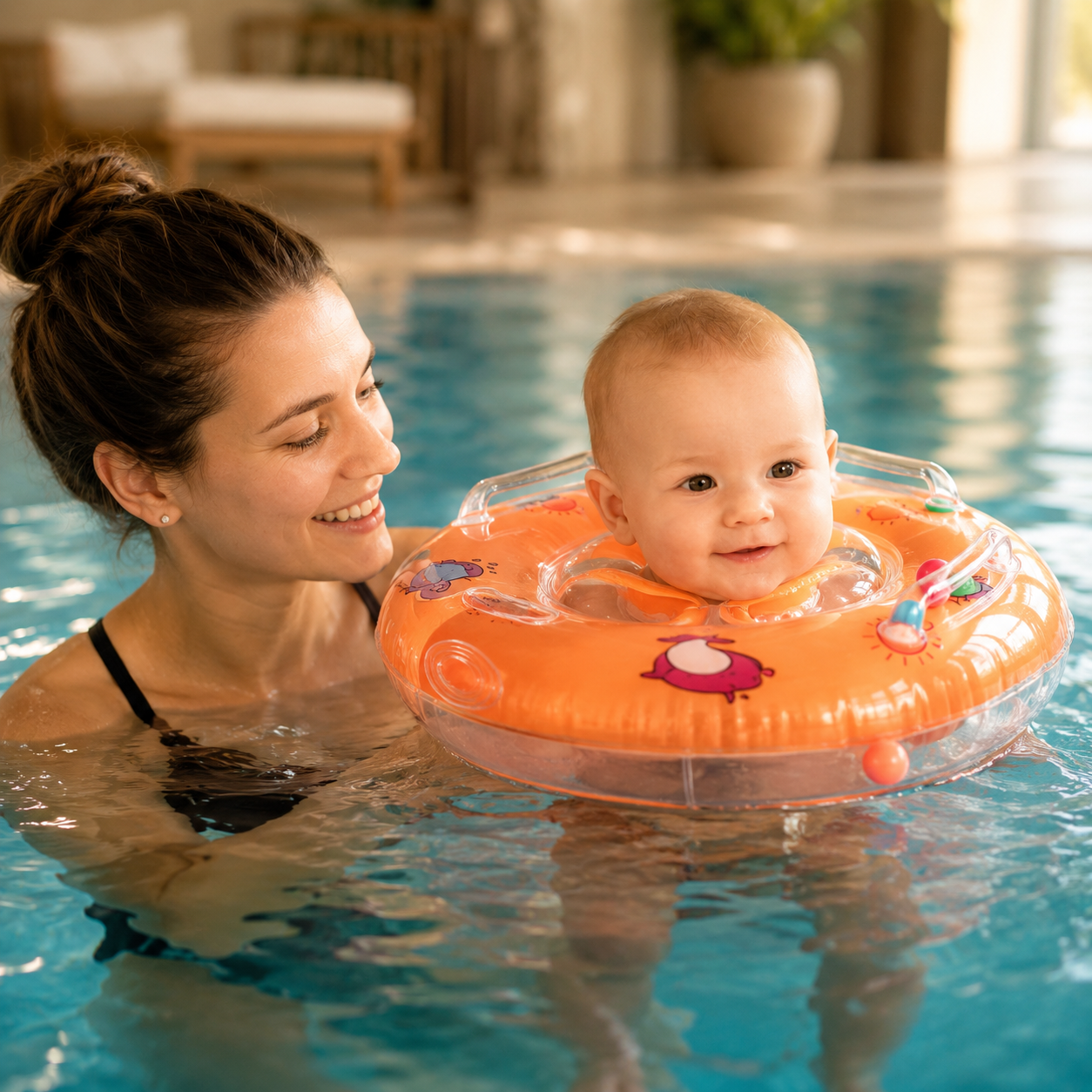 Baby Float Infant Neck Ring Adjustable Baby