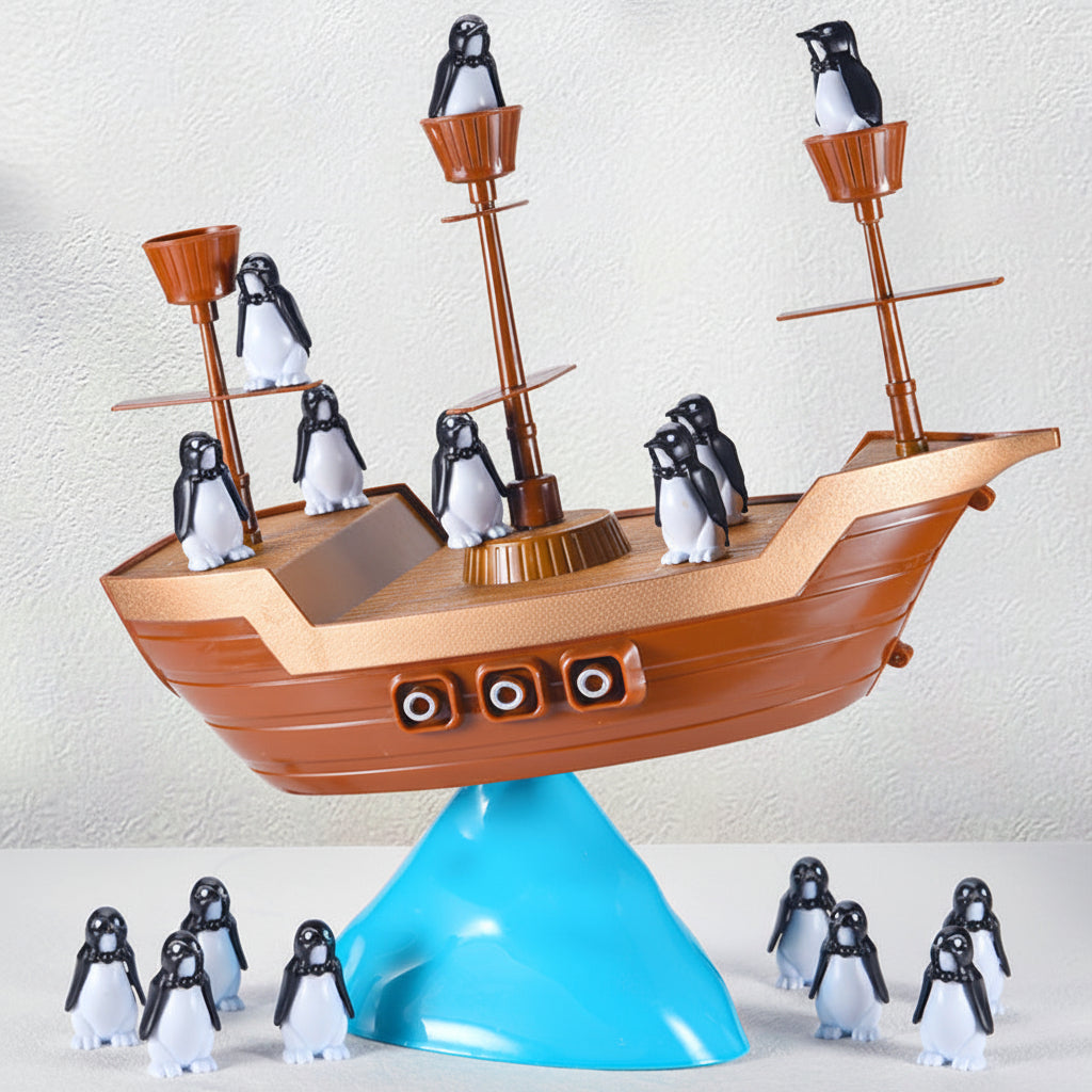 Balancing Game Kids Pirate Ship Penguin