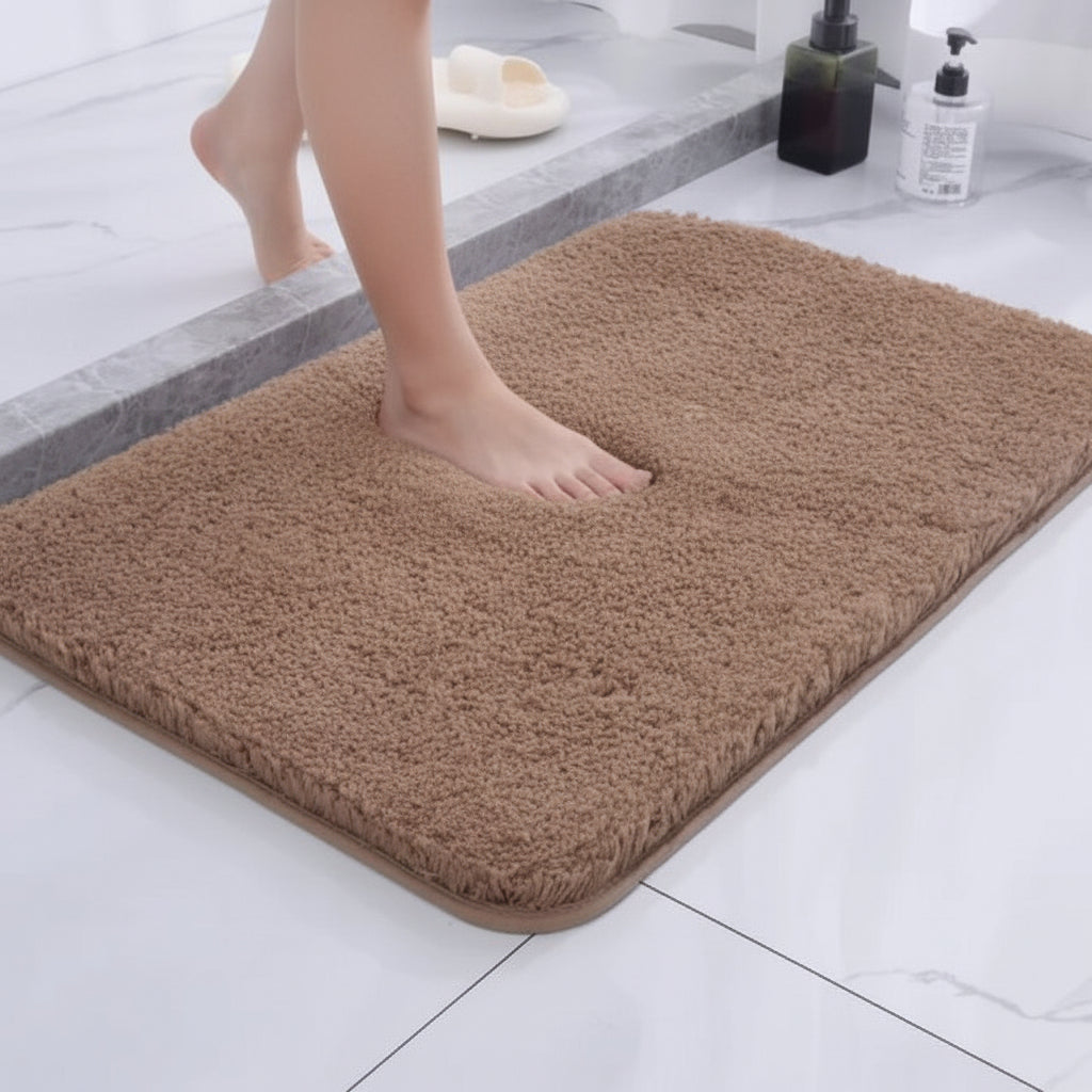 Plush Bath Rug Non Slip Backing Bathroom