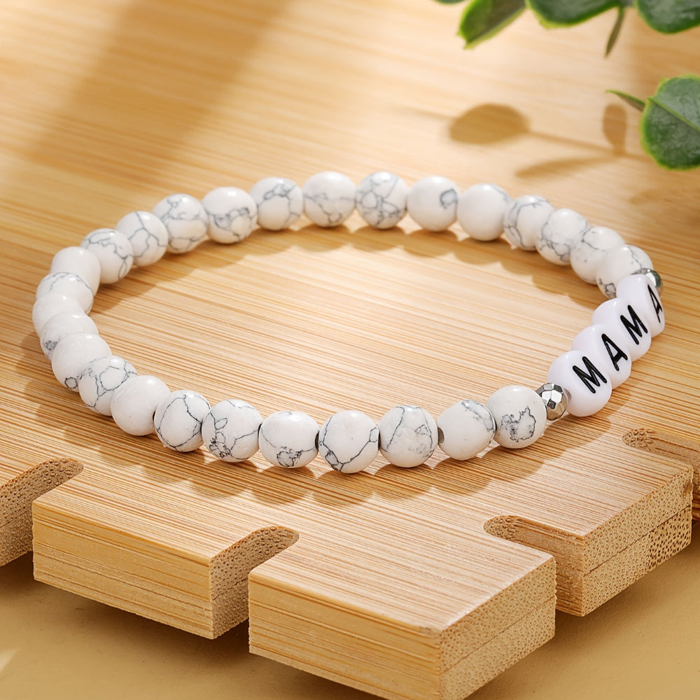 Beaded Bracelet Mothers Day Gift Name Letter