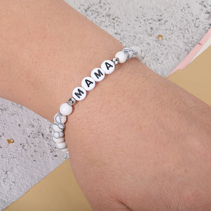 Beaded Bracelet Mothers Day Gift Name Letter