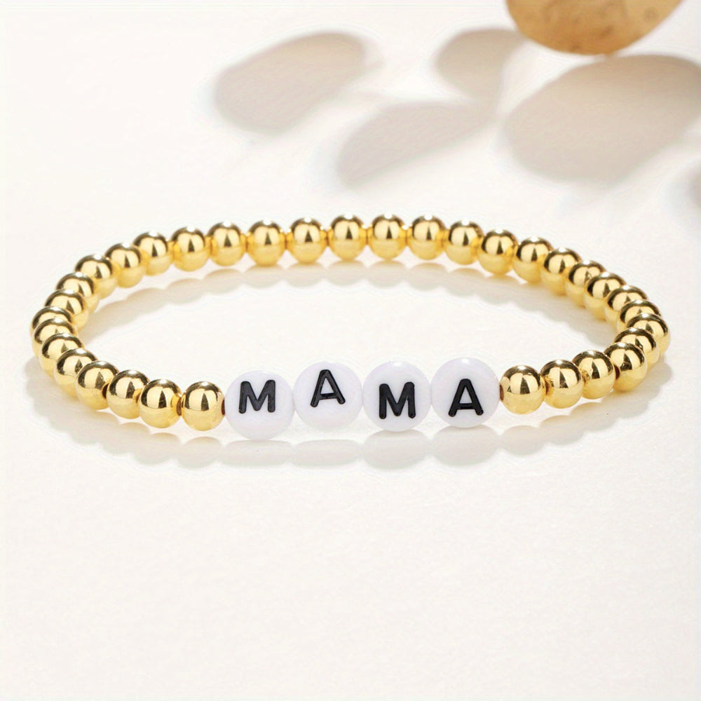 Beaded Bracelet Mothers Day Gift Name Letter