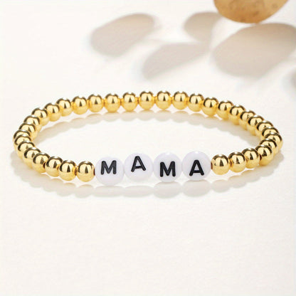 Beaded Bracelet Mothers Day Gift Name Letter