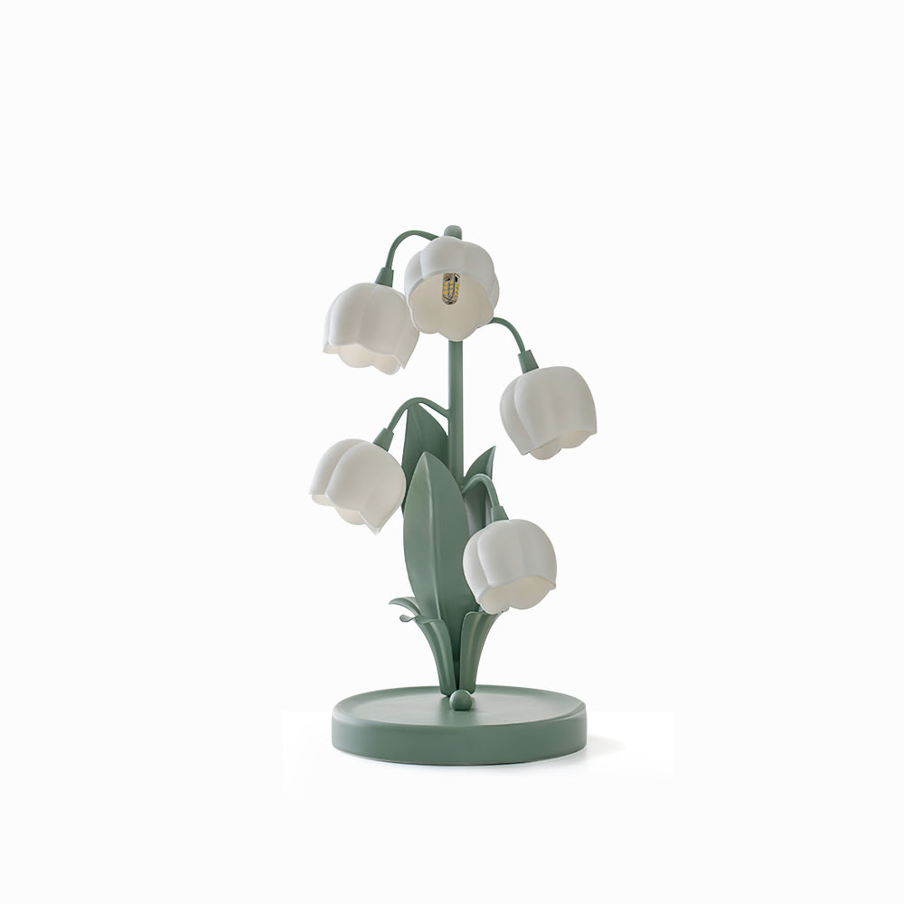 Bell Orchid Table Lamp Elegant Floral Indoor