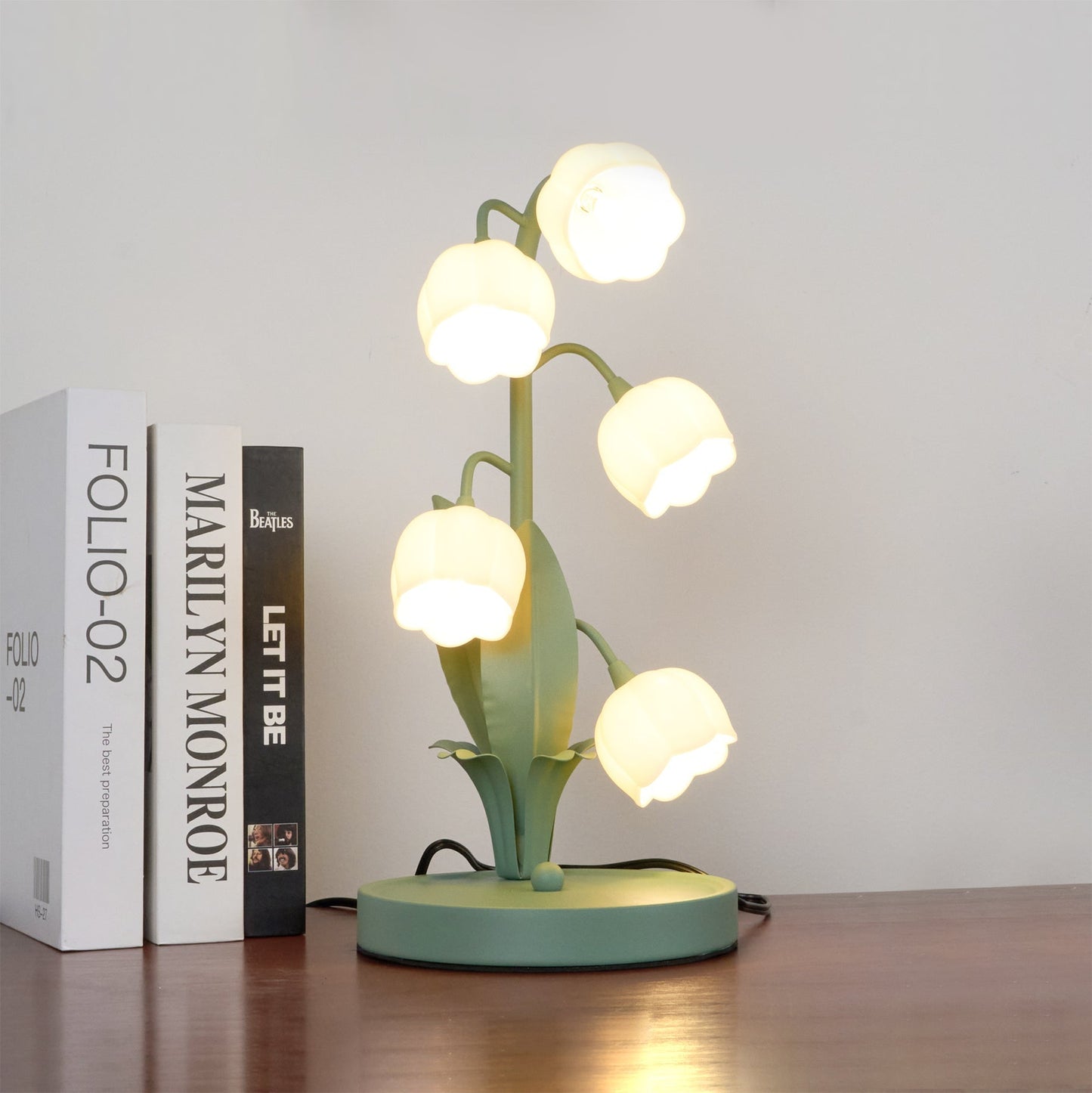 Bell Orchid Table Lamp Elegant Floral Indoor