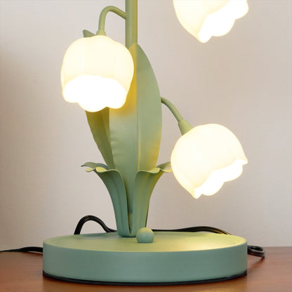 Bell Orchid Table Lamp Elegant Floral Indoor