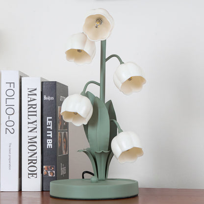 Bell Orchid Table Lamp Elegant Floral Indoor