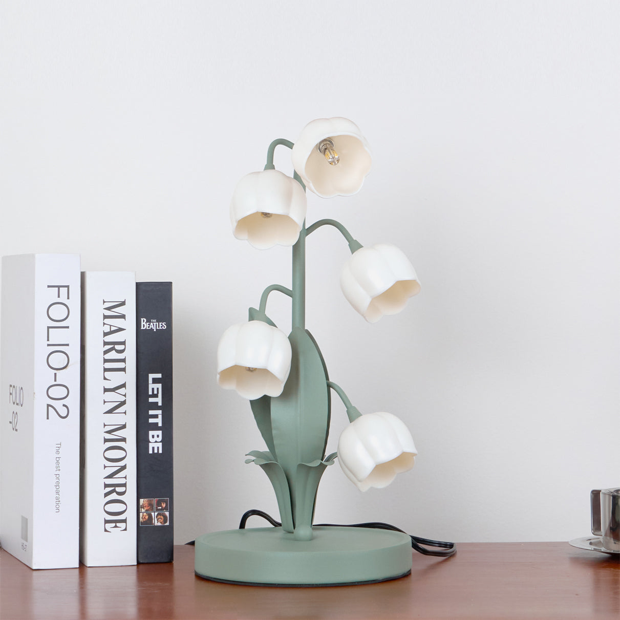 Bell Orchid Table Lamp Elegant Floral Indoor