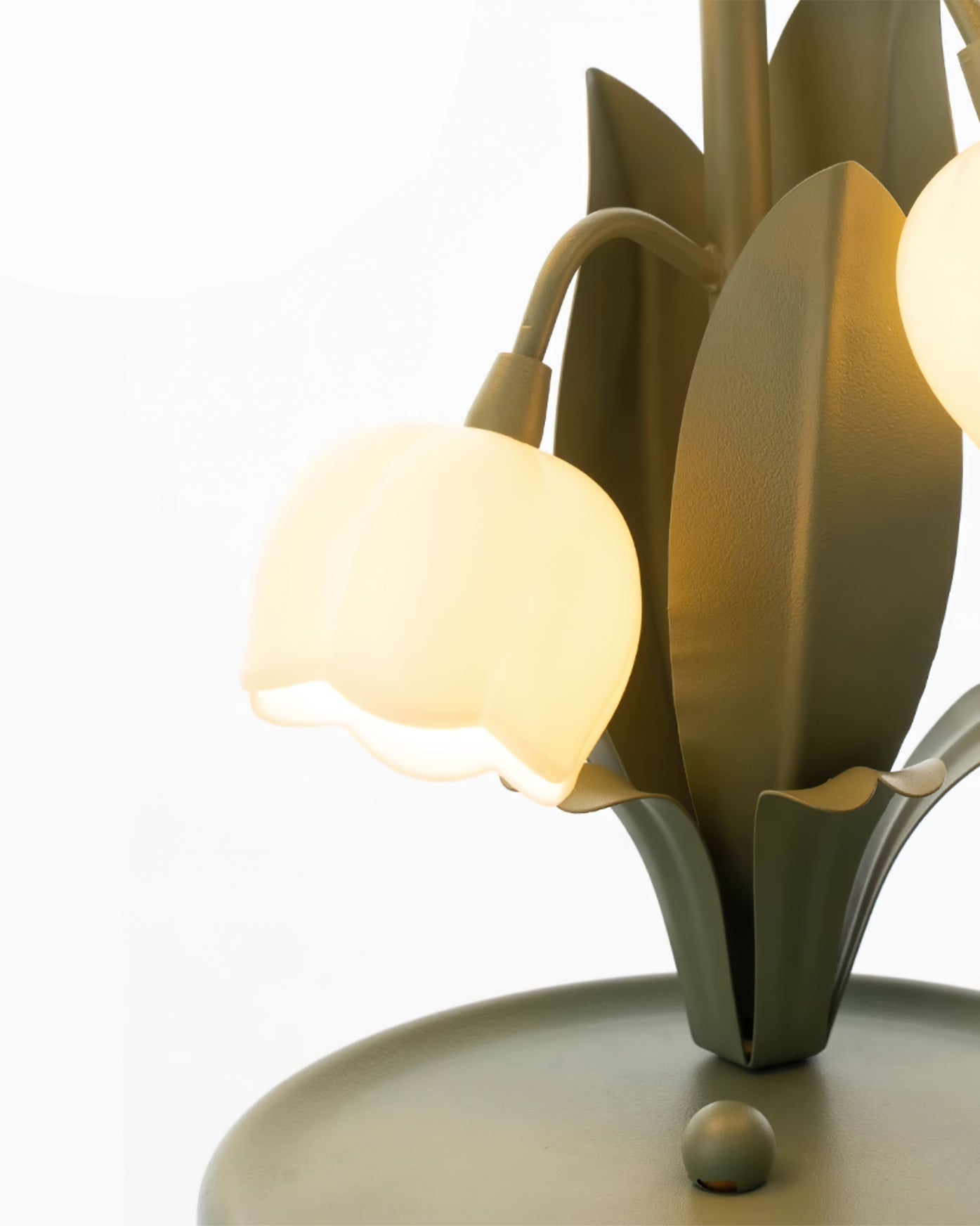 Bell Orchid Table Lamp Elegant Floral Indoor