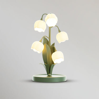 Bell Orchid Table Lamp Elegant Floral Indoor