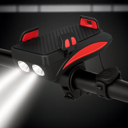 Bike Light Phone Mount Powerbank Horn Combo