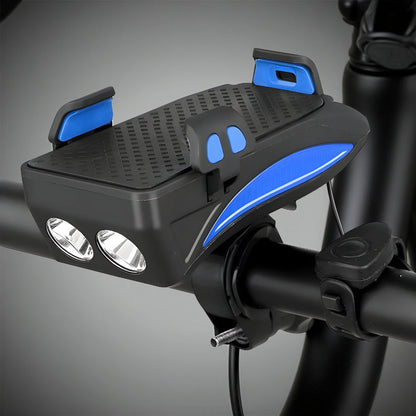 Bike Light Phone Mount Powerbank Horn Combo