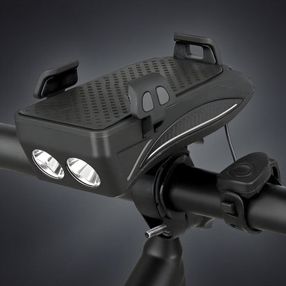 Bike Light Phone Mount Powerbank Horn Combo