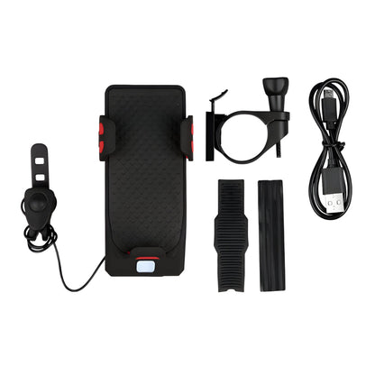 Bike Light Phone Mount Powerbank Horn Combo