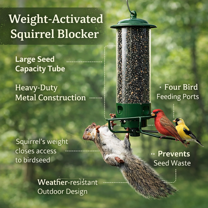 Bird Feeder Metal Squirrel Proof Hanging