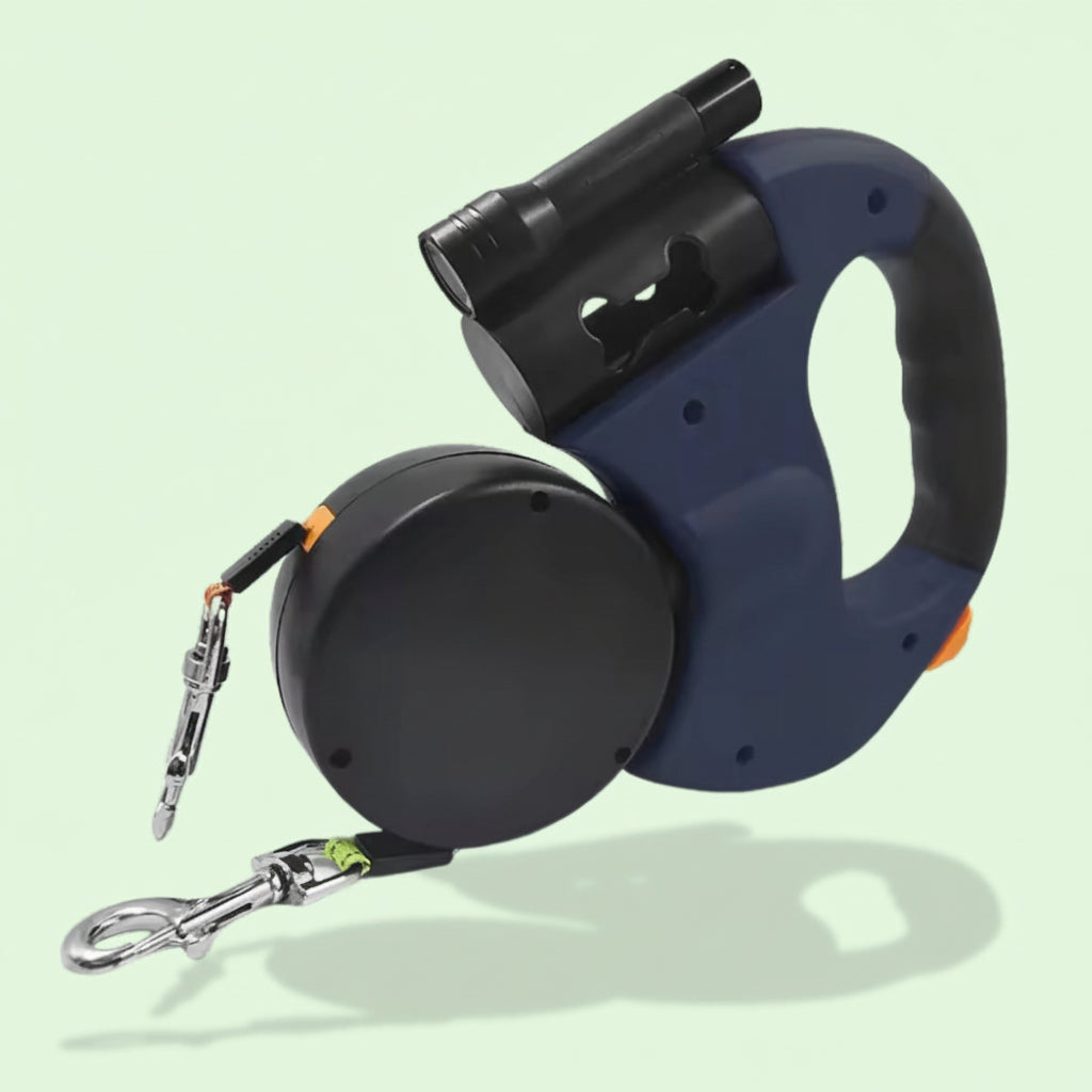 Dog Leash Dual Retractable Tangle Free