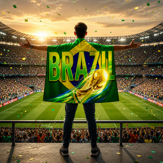 Brazil Flag World Cup Cape Sports Fan