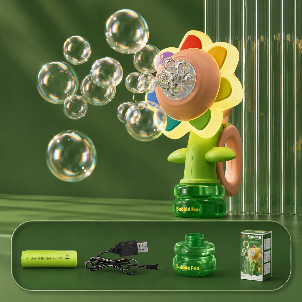Bubble Machine Flower Bubble Blower Kids