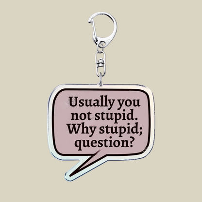 Bunnycat Keychain Funny Acrylic Charm Cute