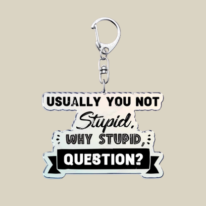 Bunnycat Keychain Funny Acrylic Charm Cute