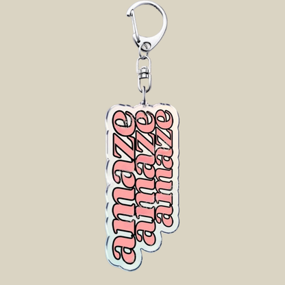 Bunnycat Keychain Funny Acrylic Charm Cute