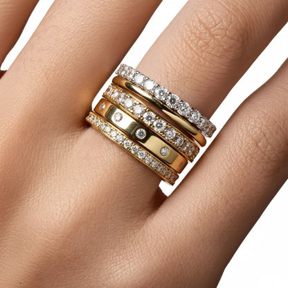 Silver Ring Sterling Band Bead Bright