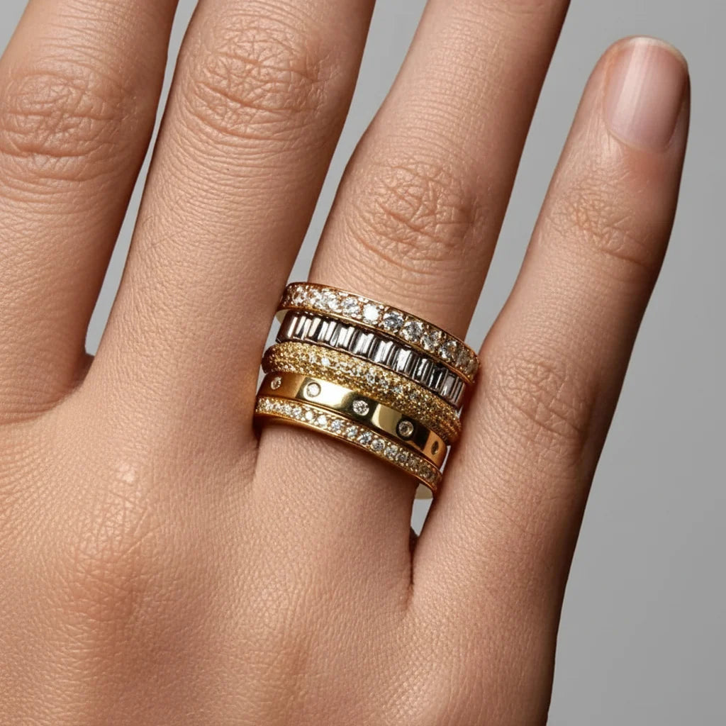 Silver Ring Sterling Band Bead Bright