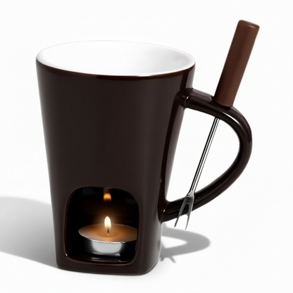 Fondue Set Ceramic Candle Heated Chocolate