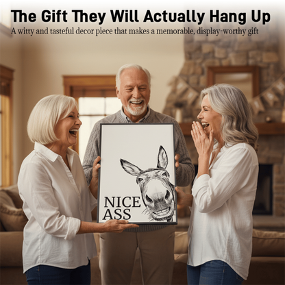 Wall Art Funny Bathroom Canvas Rustic