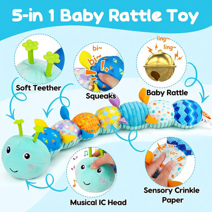 Baby Toys Sensory Caterpillar Plush Musical