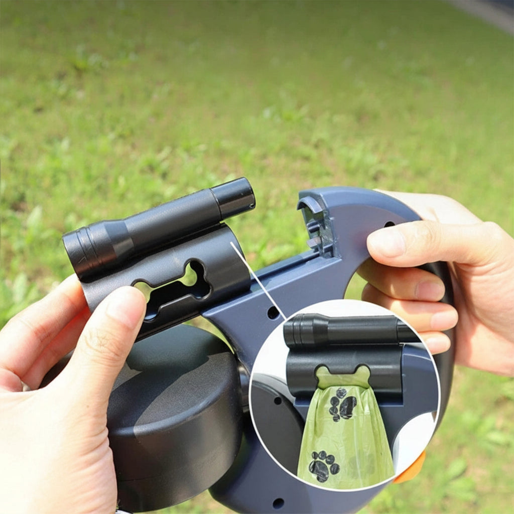 Dog Leash Dual Retractable Tangle Free