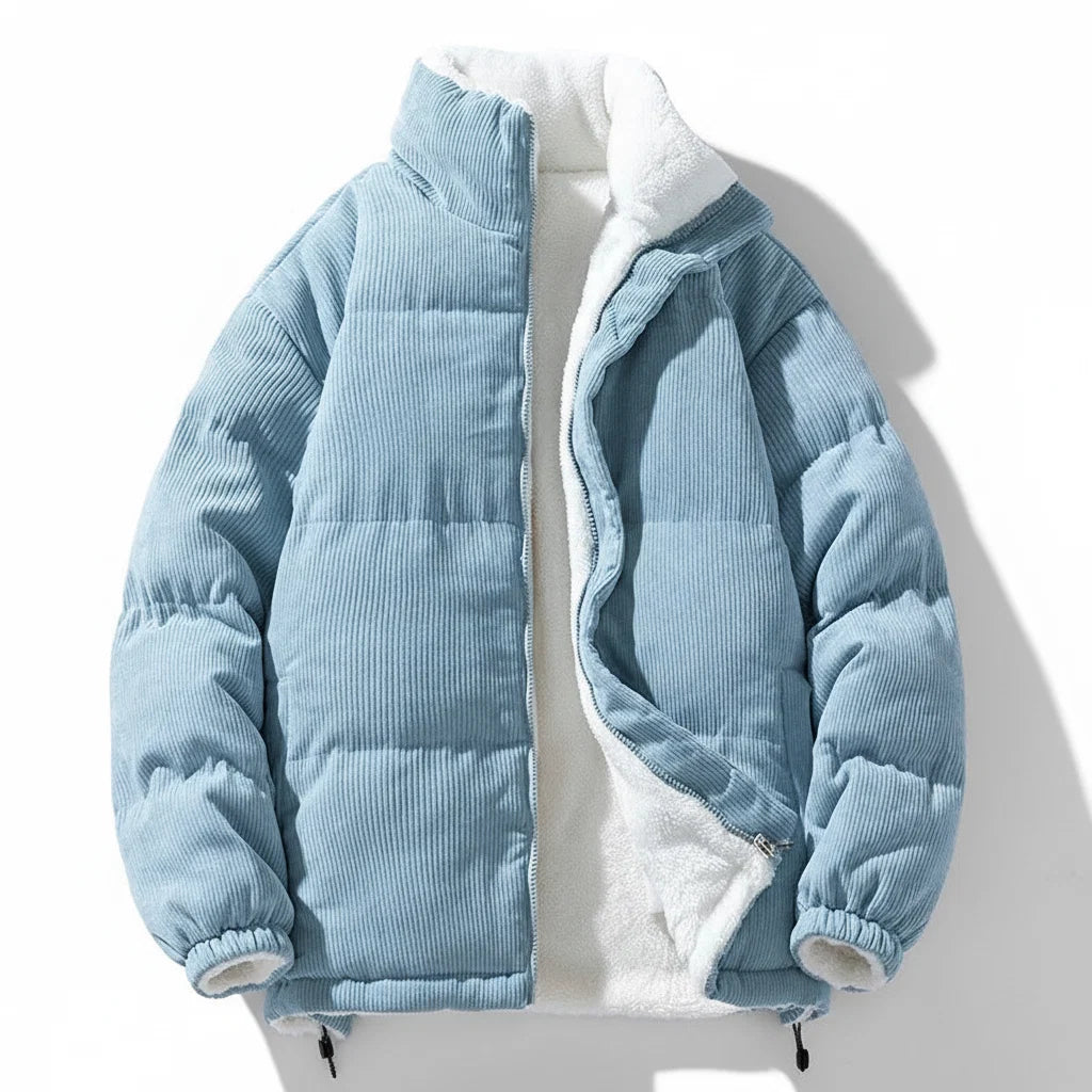 Jacket Corduroy Warm Lined Zip Up Winter