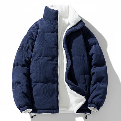 Jacket Corduroy Warm Lined Zip Up Winter