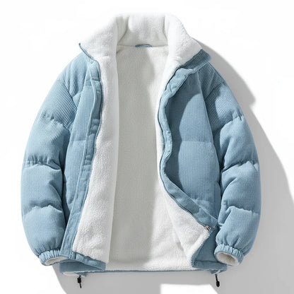 Jacket Corduroy Warm Lined Zip Up Winter