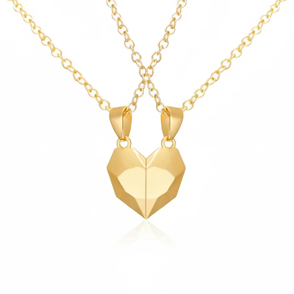 Necklace Couple Magnetic Heart