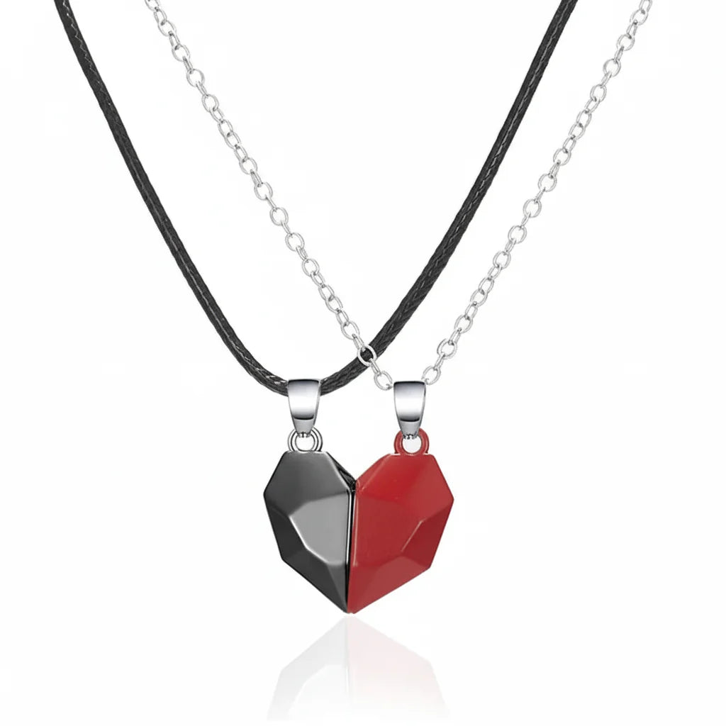 Necklace Couple Magnetic Heart
