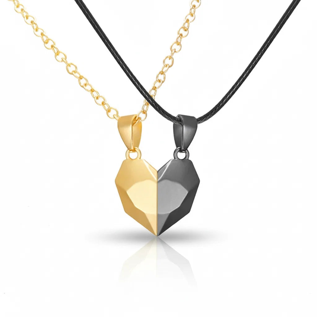 Necklace Couple Magnetic Heart