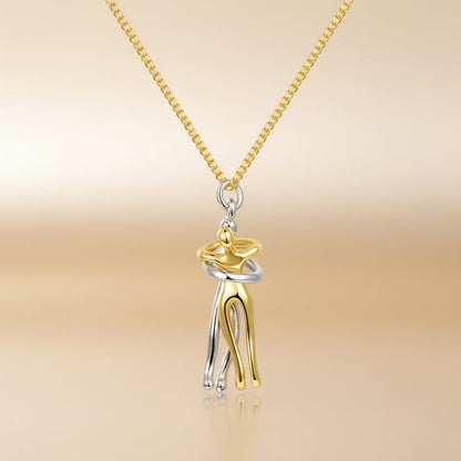 Necklace Couple Pendant Gold Silver