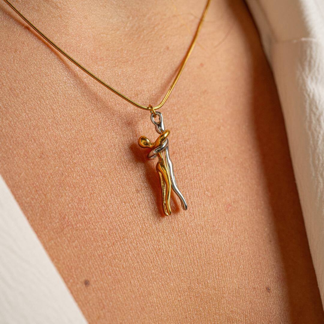 Necklace Couple Pendant Gold Silver