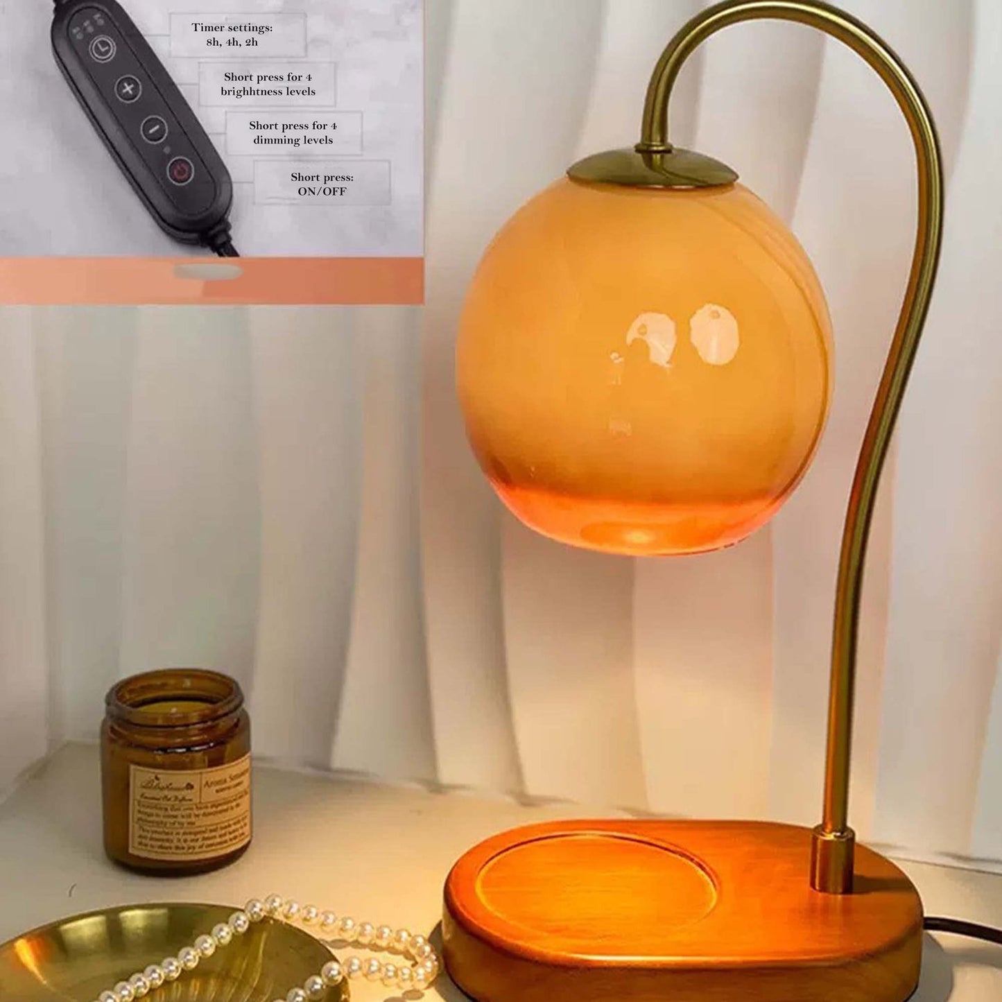 Table Lamp Candle Warmer Adjustable