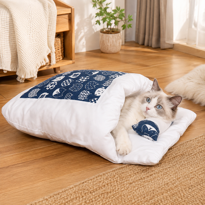 Cat Bed Pet Sleeping Bag Cozy Cave