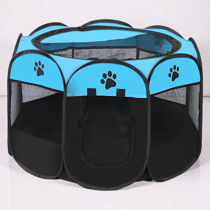 Cat Playpen Foldable Mesh Portable Pet Tent