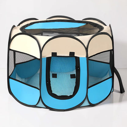 Cat Playpen Foldable Mesh Portable Pet Tent