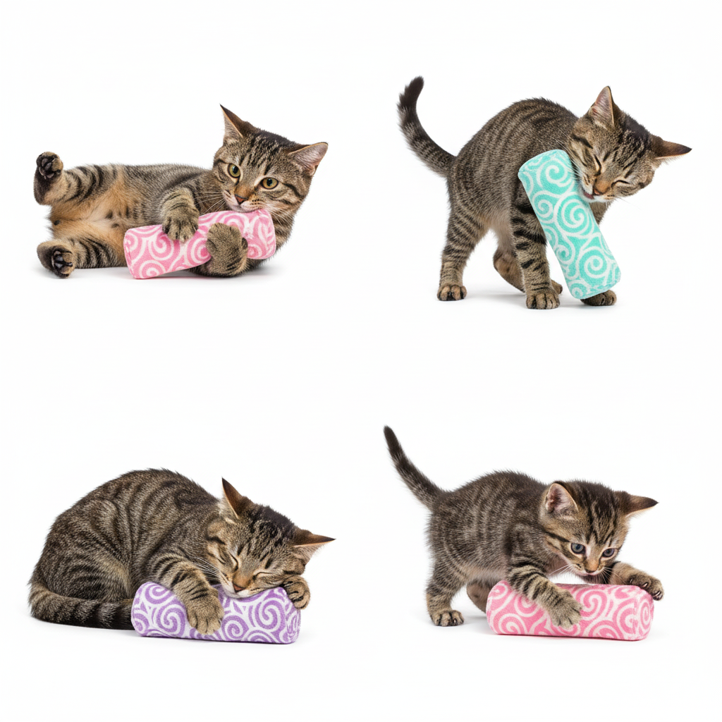 Cat Toy Catnip Pillow Plush Interactive Chew