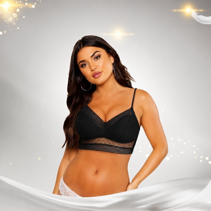 Women's Bra Lace V Neck Wireless Thin
