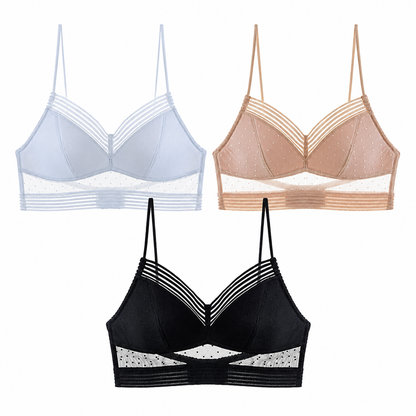 Women's Bra Lace V Neck Wireless Thin