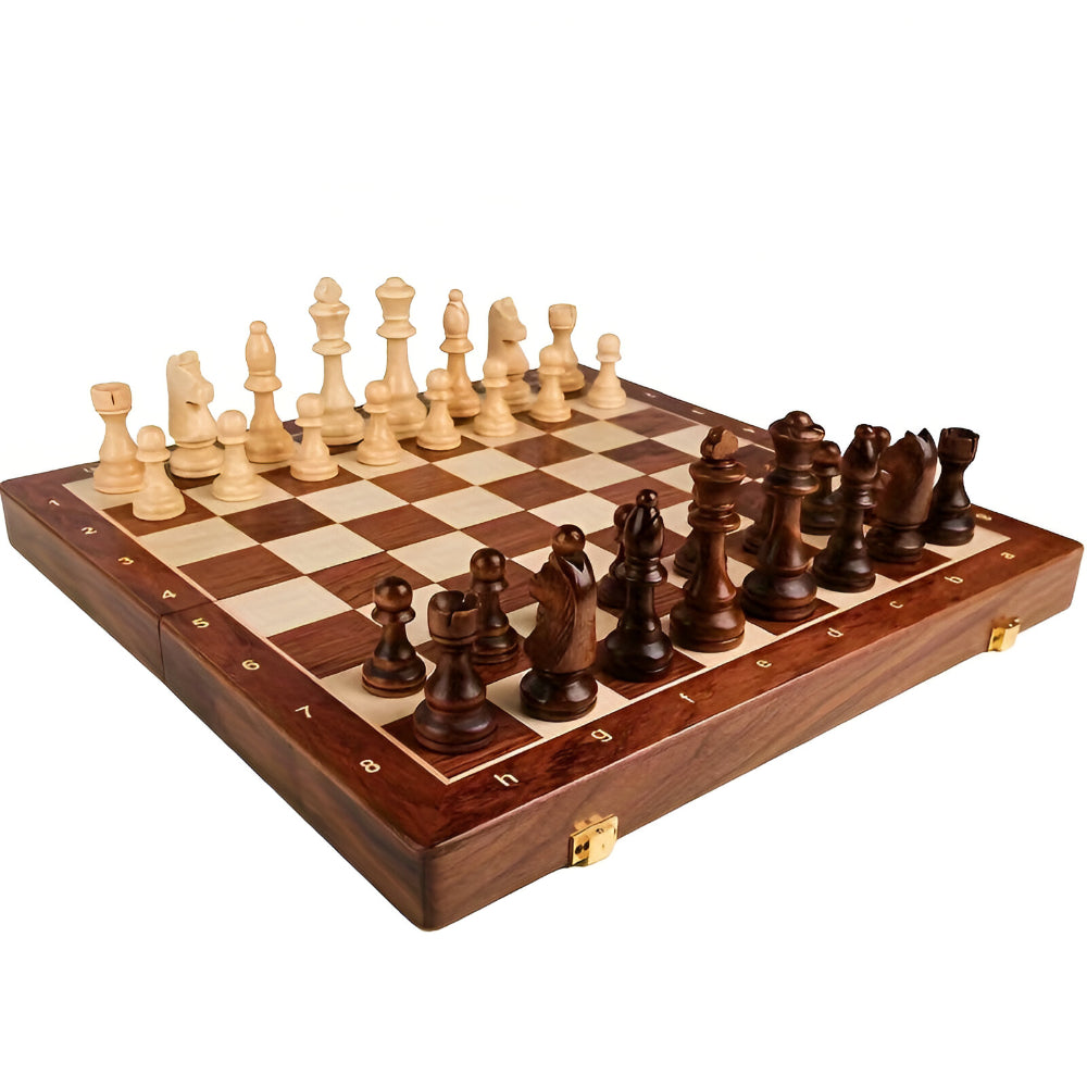 Chess Set Wooden Board Classic Game Pieces