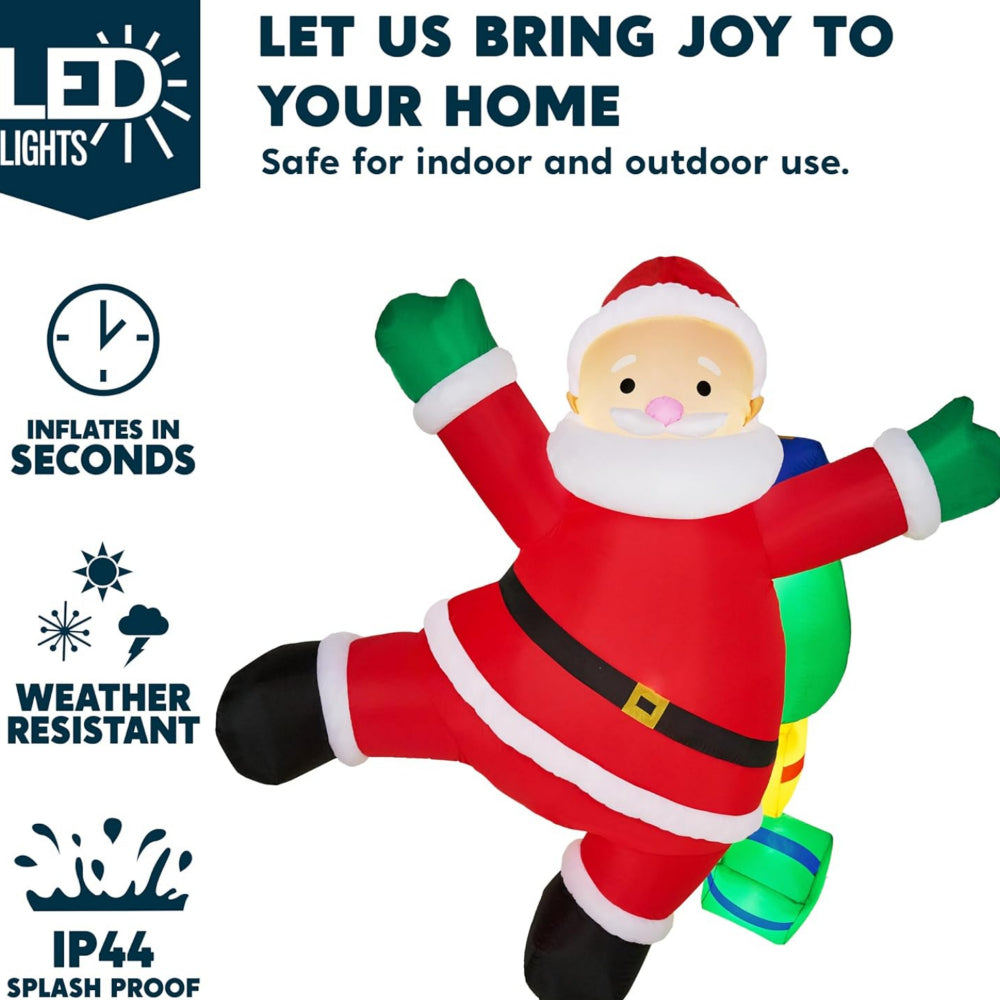 Christmas Inflatable Climbing Santa LED