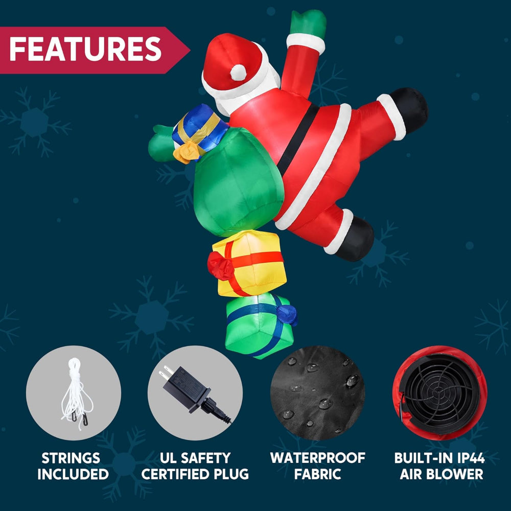 Christmas Inflatable Climbing Santa LED