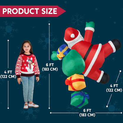 Christmas Inflatable Climbing Santa LED